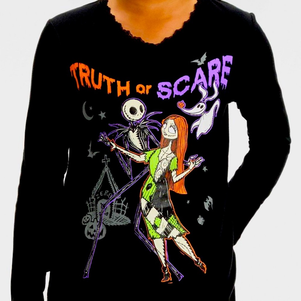 Girls' The Nightmare Before Christmas Truth or Scare Long Sleeve T-Shirt